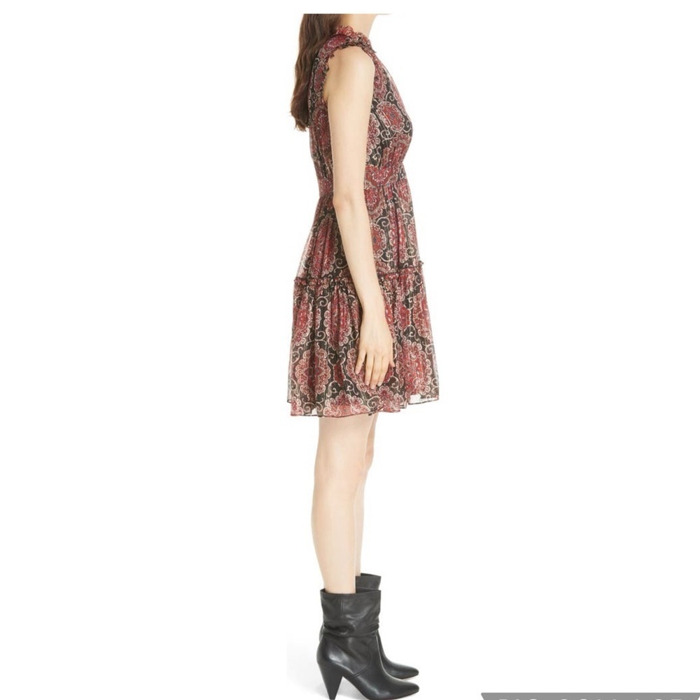 Kate Spade Black Multi Gold Metallic Medallion Print Print Dress Size 4 - Picture 2 of 14